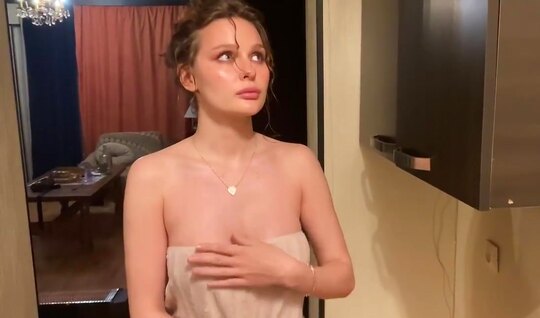 A Russian Neighbor Gave A Guy A Blow Job And Fucked Him After A Shower.