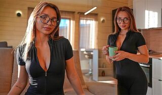 A Russian Girl In Glasses Experienced Real Pleasure With A New Friend.