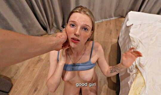 A Young Bitch Received A Cumshot On Her Face After Some Fun