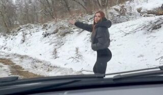 A Redhead With Big Tits Gave Herself To A Pickup Artist