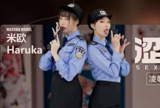 Two female police officers having sex during interrogation – Guo Yunxi